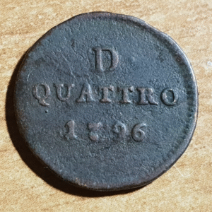 ITALIA GENOVA 4 DENARI 1796 MBC-