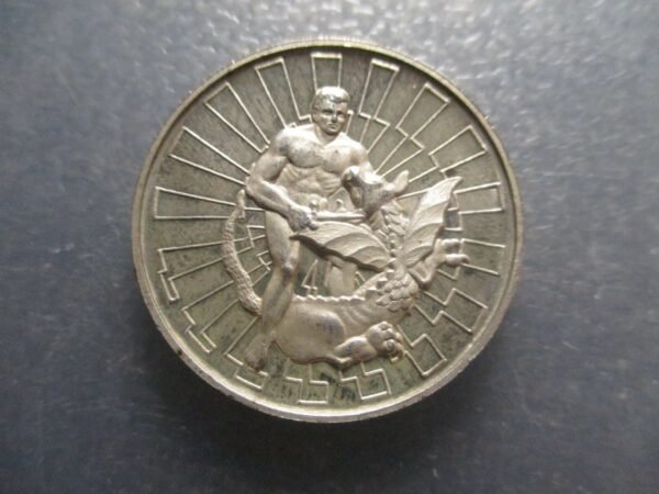MUNICH MUNCHEN 1972 OLYMPICS SILVER MEDAL TOKEN 28 mm - Imagen 2
