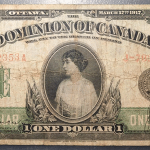 CANADA 1 DOLLAR 1 DOLAR 1917 P32e BC