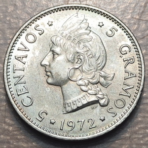 REPUBLICA DOMINICANA 5 CENTAVOS 1972 KM 18 SC UNC