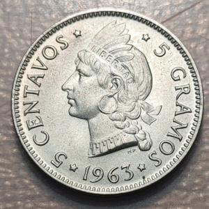 REPUBLICA DOMINICANA 5 CENTAVOS 1963 KM 26 SC UNC