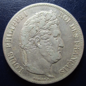 FRANCIA FRANCE LUIS FELIPE - LOUIS PHILIPPE 5 FRANCOS - 5 FRANCS 1839 A - BONITA