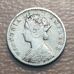 BRITISH INDIA INDIA BRITANICA VICTORIA 2 ANNAS 1901