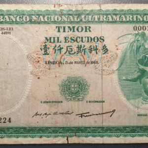 TIMOR PORTUGUES 1000 ESCUDOS (21-03-1968) P30 BC/BC+