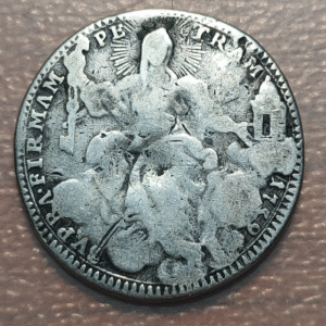 ESTADOS PAPALES CLEMENTE XIII 1/5 SCUDI 1759 BC+