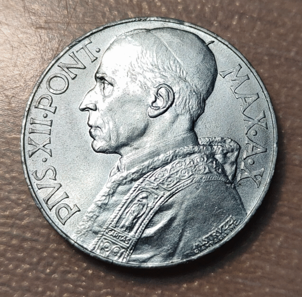 VATICANO PIO XII 10 LIRAS 10 LIRE 1948 SC UNC - Imagen 2