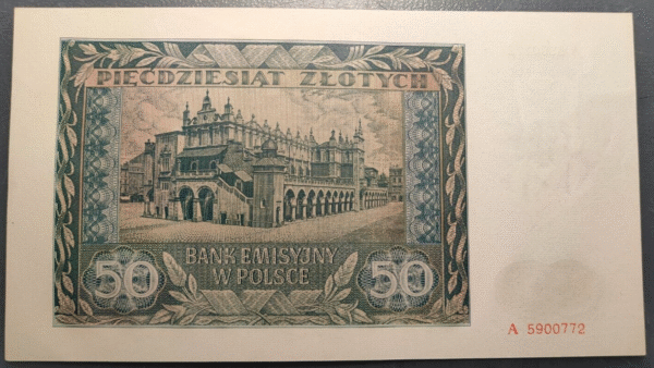 POLONIA POLAND 50 ZLOTYCH 1941 P102 SC-/SC - Imagen 2