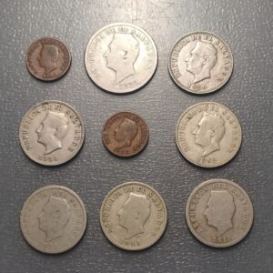 EL SALVADOR LOTE 9 MONEDAS