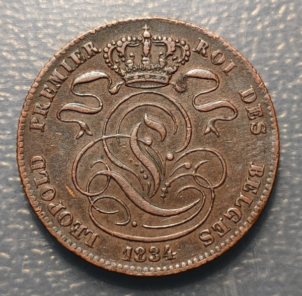 BELGICA BELGIUM LEOPOLD I 5 CENTIMES 1934 MBC - Imagen 2
