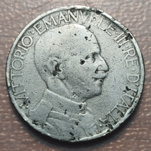 ITALIA REINO VITTORIO EMANUELE III BONO DE 2 LIRE 2 LIRAS 1927 BC/BC+ FECHA RARA