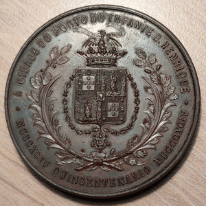 PORTUGAL MEDALLA 1894 OPORTO 500 AÑOS INFANTE DON HENRIQUE 1394-1894