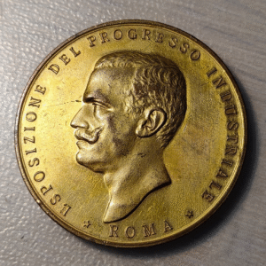 ITALIA VITTORIO EMANUELE III MEDALLA EXPOSICION PROGRESO INDUSTRIAL ROMA 1930