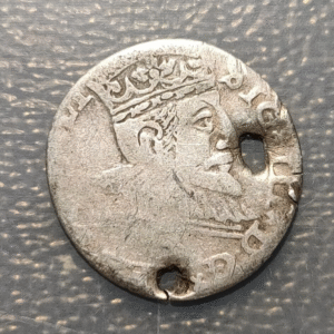 POLONIA POLAND LITUANIA LITHUANIA SIGISMUND III VASA 3 GROSCHEN TROJAK 1591 RIGA