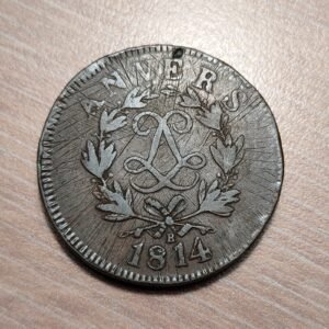 ANTWERP ANVERS LOUIS XVIII 10 CENTIMES 1814 MONEDA OBSIDIONAL MBC/MBC+