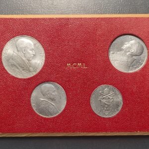 VATICANO PIO XII SERIE ANUAL OFICIAL 1950 1 LIRA - 2 LIRAS - 5 LIRAS - 10 LIRAS