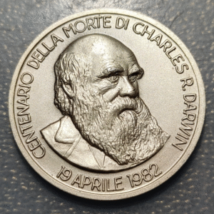 MEDALLA GRAN BRETAÑA GREAT BRITAIN CHARLES DARWIN CENTENARIO MUERTE BEAGLE