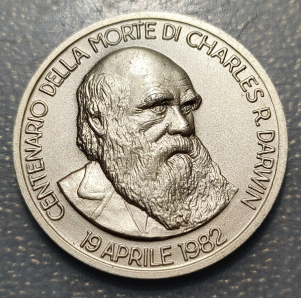 MEDALLA GRAN BRETAÑA GREAT BRITAIN CHARLES DARWIN CENTENARIO MUERTE BEAGLE