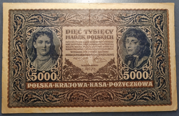 POLONIA POLAND 5000 MAREK POLSKICH 07/02/1920 P31 BC+