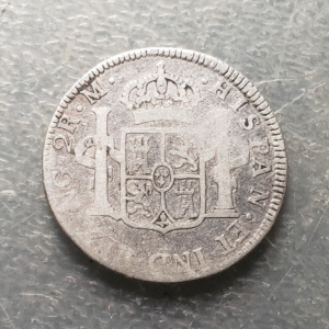 GUATEMALA CHARLES IV OF SPAIN SPANISH COLONIAL 2 REALES 1793 M SCARCE