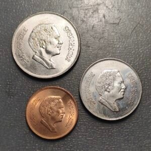 JORDANIA LOTE DE 3 MONEDAS