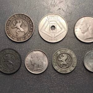 BELGICA BELGIUM LOTE DE 7 MONEDAS