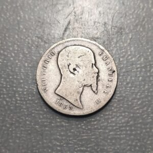 ITALIA REINO VITTORIO EMANUELE II BOLONIA BOLOGNA 1 LIRA 1859 B RARA