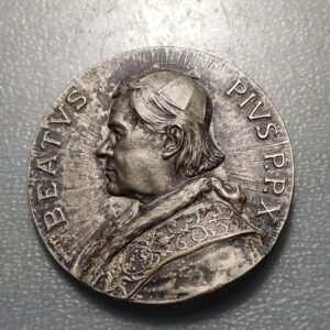 MEDALLA RELIGIOSA ESTADOS PAPALES VATICANO PIO X 1903-1914 BRONCE