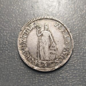 PERU LIMA 2 REALES 1828 JM MBC