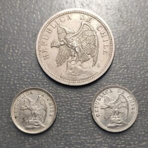 CHILE LOTE DE 3 MONEDAS
