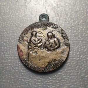 MEDALLA RELIGIOSA SAGRADA FAMILIA MARIA MADRE DE DIOS BRONCE