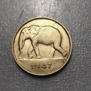 CONGO BELGA BELGIAN CONGO 5 FRANCS 1947 MBC