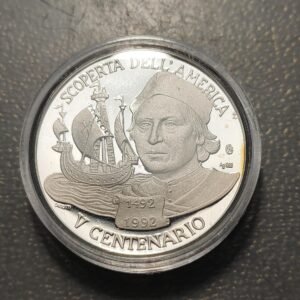 ITALIA MEDALLA 1992 V CENTENARIO DESCUBRIMIENTO AMERICA CRISTOBAL COLON CRISTOFO