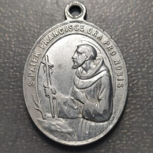 MEDALLA RELIGIOSA ITALIA SAN FRANCISCO DE ASIS SAN JOSE ALUMINIO