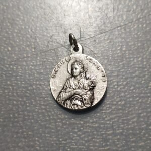 MEDALLA RELIGIOSA SANTA MARIA GORETTI INMACULADA CONCEPCION METAL PLATEADO
