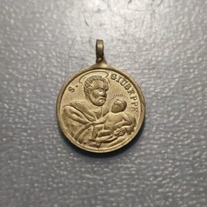 MEDALLA RELIGIOSA ITALIA SAN JOSE SAGRADOS CORAZONES DE JESUS Y MARIA