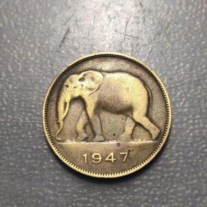 CONGO BELGA BELGIAN CONGO 5 FRANCS 1947 MBC-