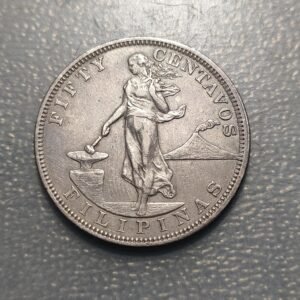 FILIPINAS PHILIPPINES ADMINISTRACION AMERICANA 50 CENTAVOS 1903 MBC+/EBC-