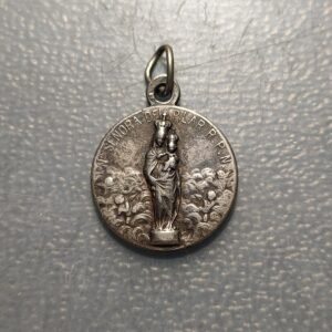 MEDALLA RELIGIOSA ZARAGOZA VIRGEN DEL PILAR SANTUARIO PLATA