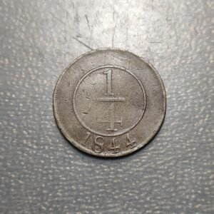 REPUBLICA DOMINICANA 1/4 REAL 1844 MBC-/MBC