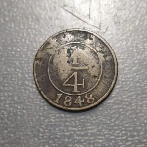 REPUBLICA DOMINICANA 1/4 PESO 1848 BC