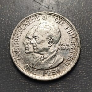 FILIPINAS PHILIPPINES 1 PESO 1936 QUEZON-MURPHY SEA SALVACE OXIDACIONES MARINAS
