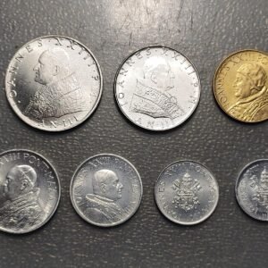 VATICANO JUAN XXIII SERIE ANUAL MONEDAS 1961 1+2+5+10+20+50+100 LIRE SC UNC