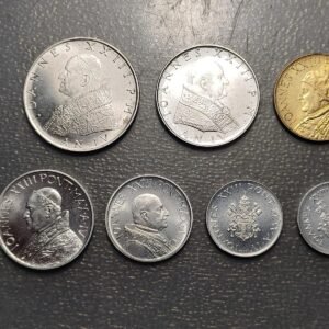 VATICANO JUAN XXIII SERIE ANUAL MONEDAS 1962 1+2+5+10+20+50+100 LIRE SC UNC