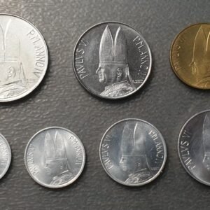 VATICANO PABLO VI SERIE ANUAL MONEDAS 1966 1+2+5+10+20+50+100 LIRE SC UNC