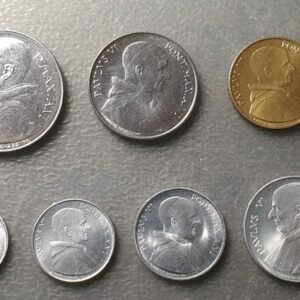 VATICANO PABLO VI SERIE ANUAL MONEDAS 1968 1+2+5+10+20+50+100 LIRE SC UNC