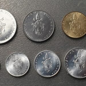 VATICANO PABLO VI SERIE ANUAL MONEDAS 1970 1+2+5+10+20+50+100 LIRE SC UNC