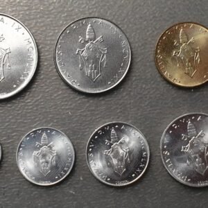 VATICANO PABLO VI SERIE ANUAL MONEDAS 1971 1+2+5+10+20+50+100 LIRE SC UNC