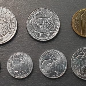 VATICANO PABLO VI SERIE ANUAL MONEDAS 1975 AÑO SANTO  1+2+5+10+20+50+100 LIRE SC