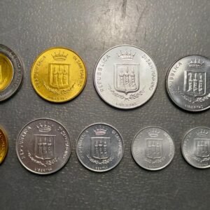 SAN MARINO 1983 SERIE ANUAL MONEDAS 1+2+5+10+20+50+100+200+500 LIRE SC UNC