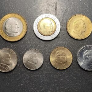 VATICANO JUAN PABLO II SERIE ANUAL MONEDAS 1997 10+20+50+100+200+500+1000 LIRE S